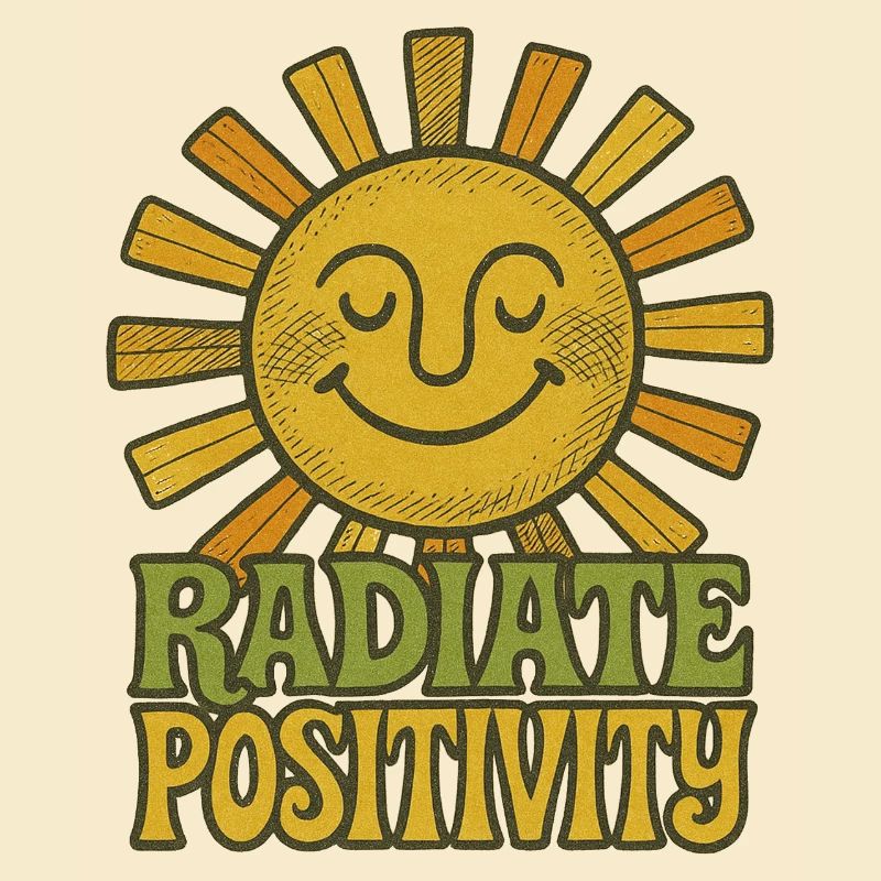 Rayonner de positivité soleil illustration