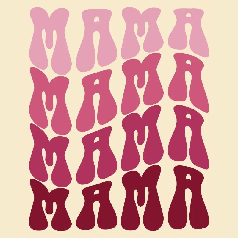 Mom Pattern in Pink Gradient