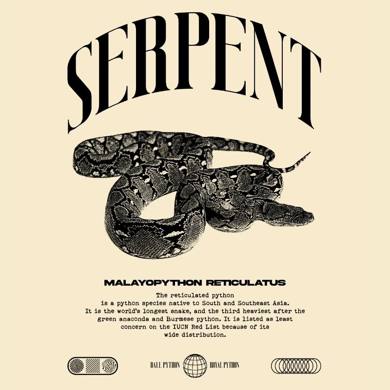 Python réticulé Reptile Keeper Streetwear