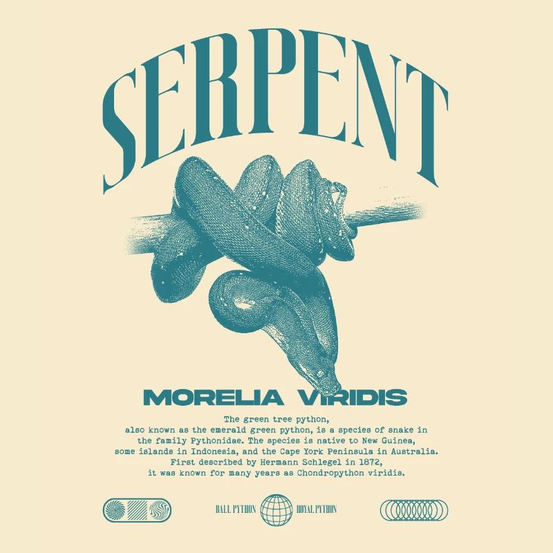 Green Tree Python Modern Reptile Keeper Streetwear