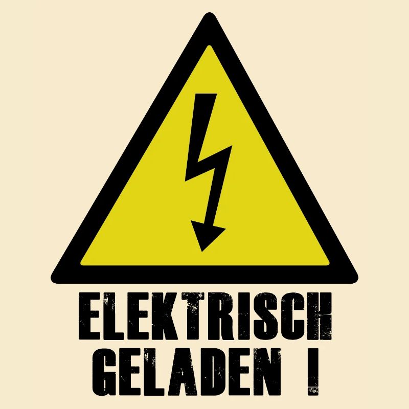 Electrically charged warning symbol