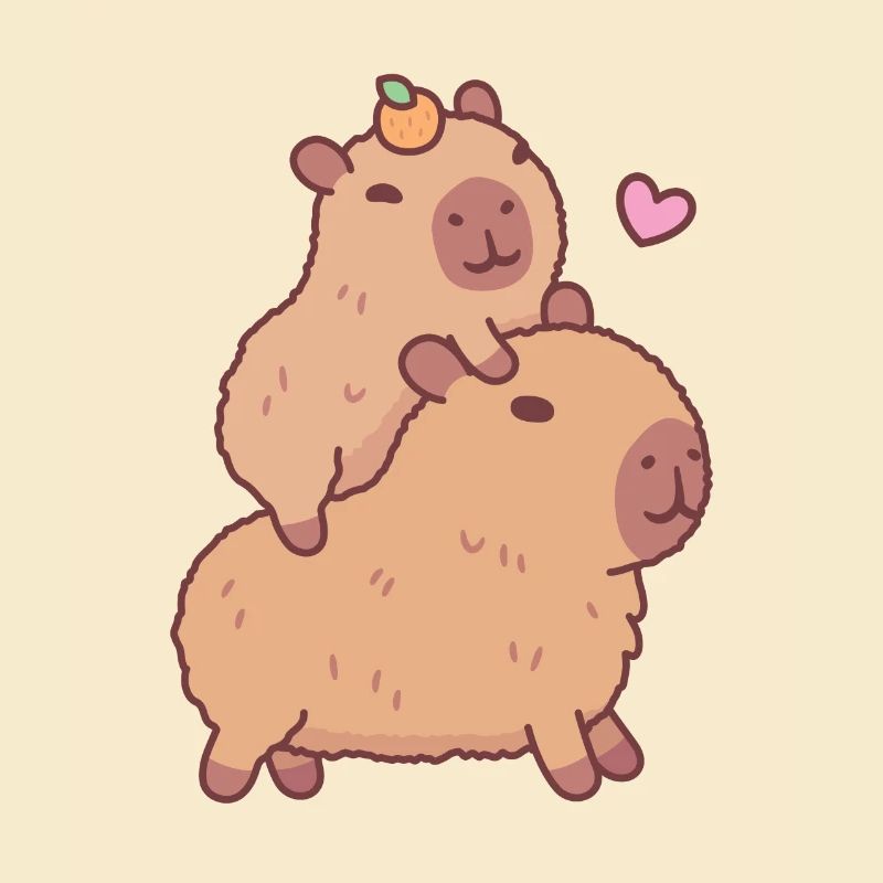 Mignon bébé capybara faisant du stop