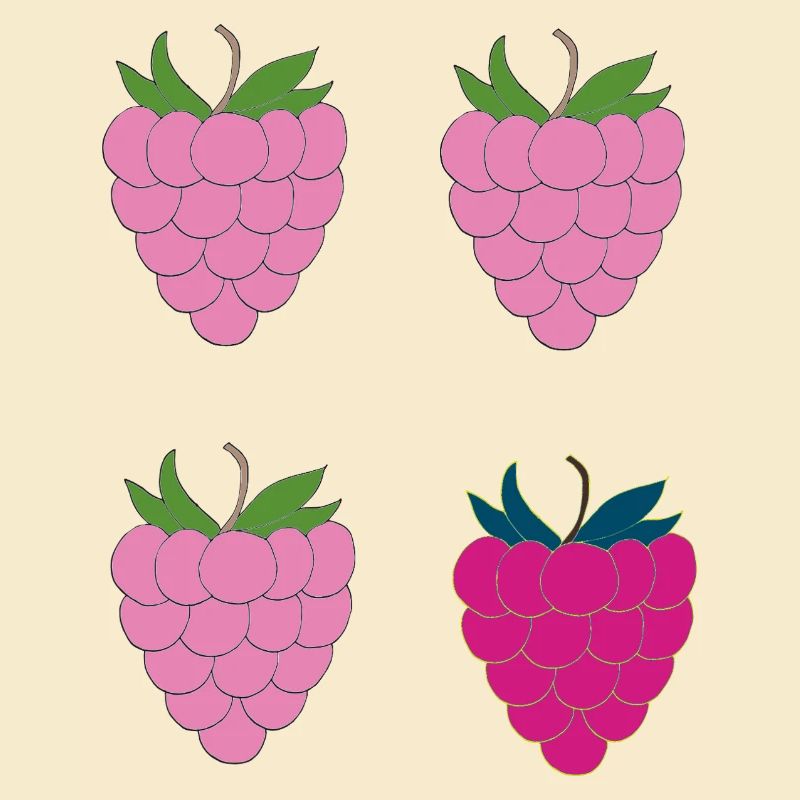 Double Raspberry Pop Art