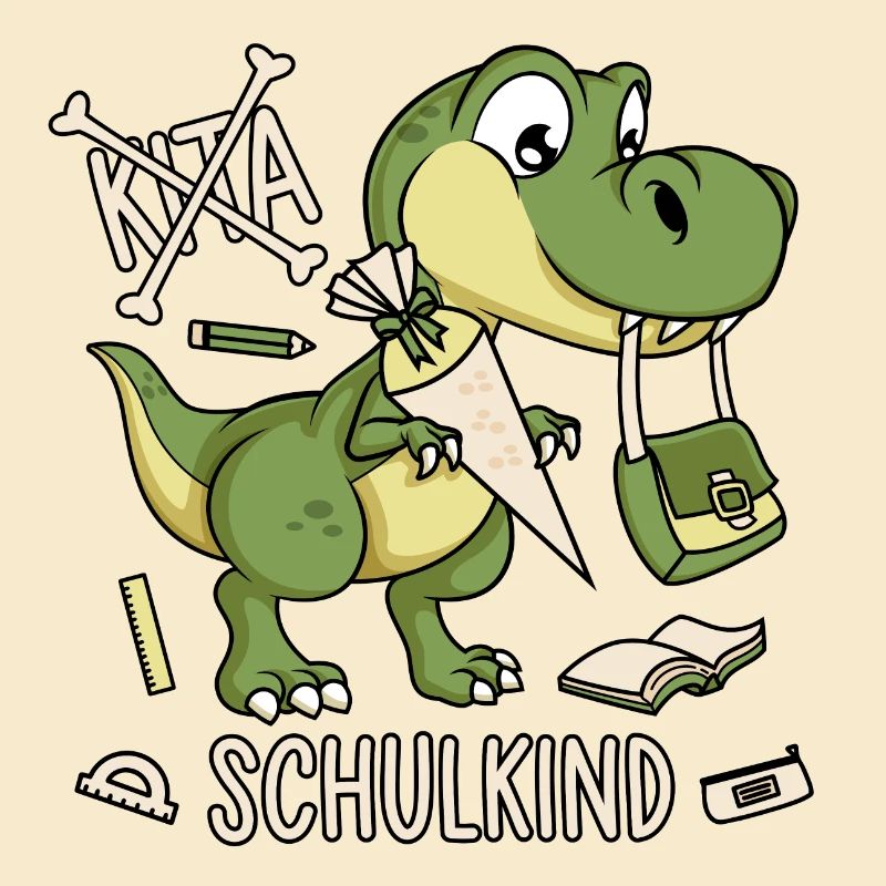 Schule Einschulung Dinosaurier Dino Schulkind