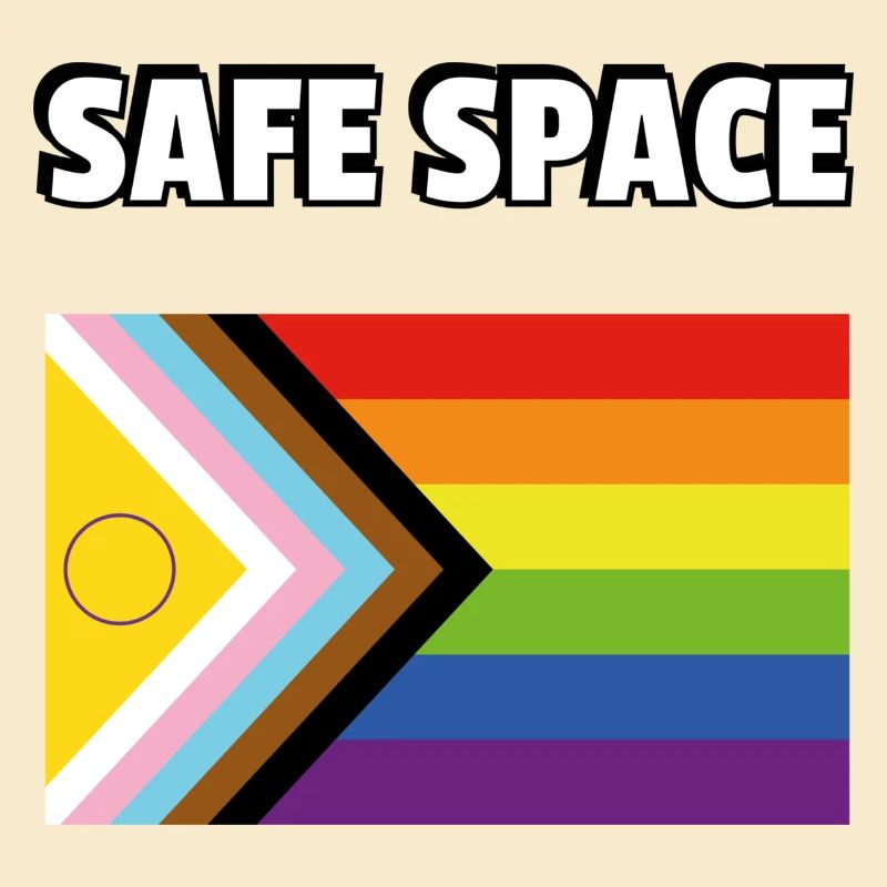 SAFE SPACE Drapeau de progrès de la fierté inclusive