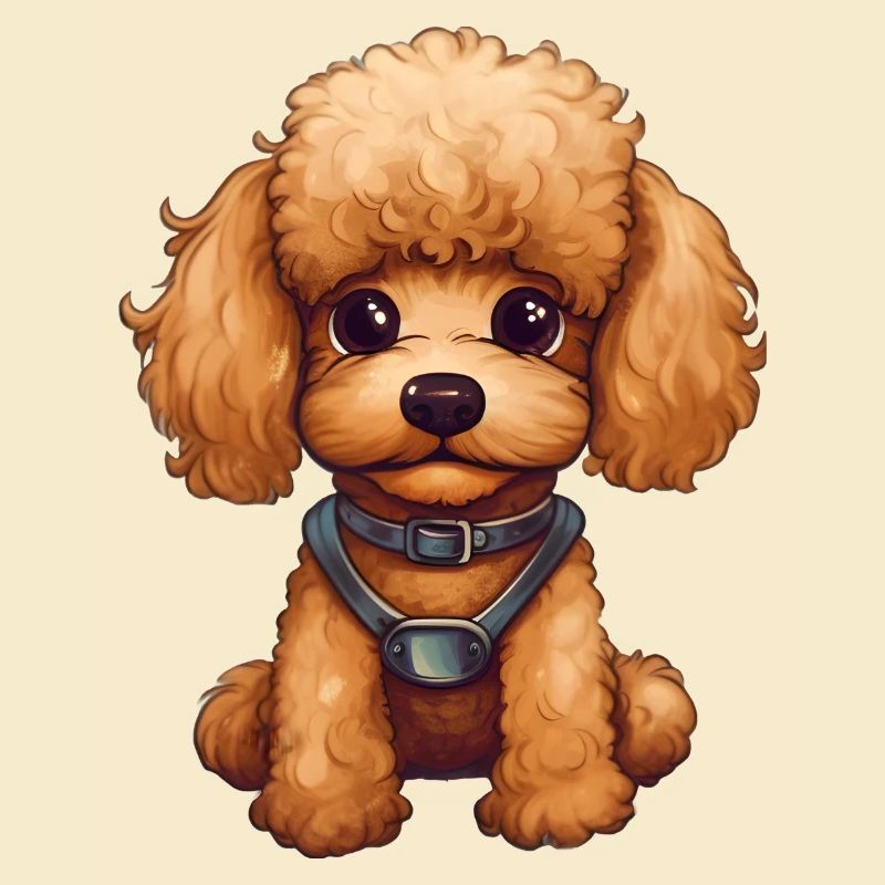 Doux bébé caniche chien