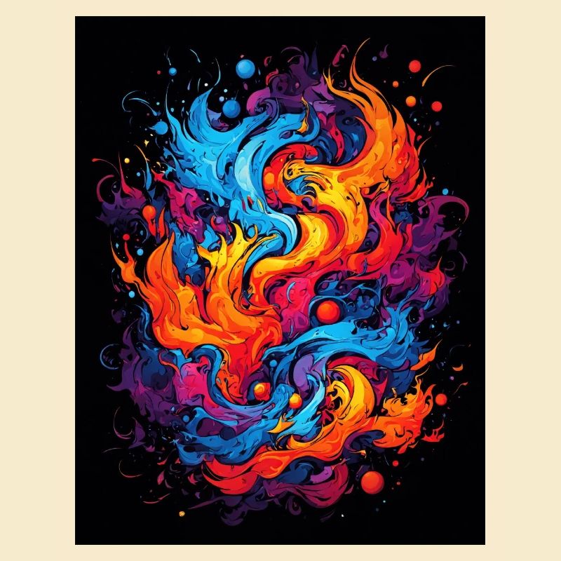 Tourbillon abstrait de couleurs