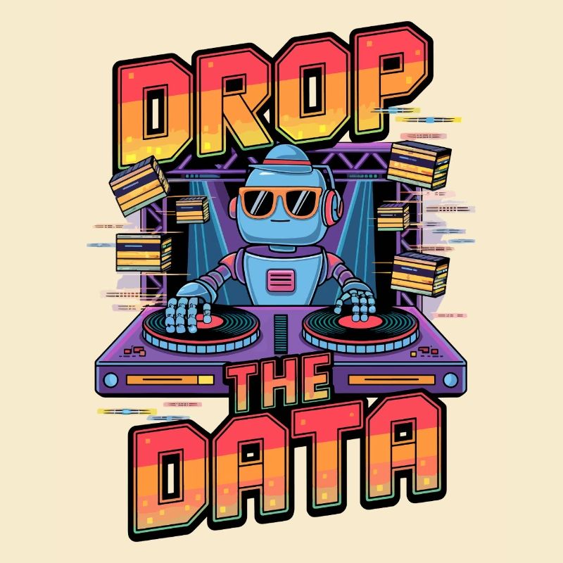 Drop the Data DJ Robot Techno Design