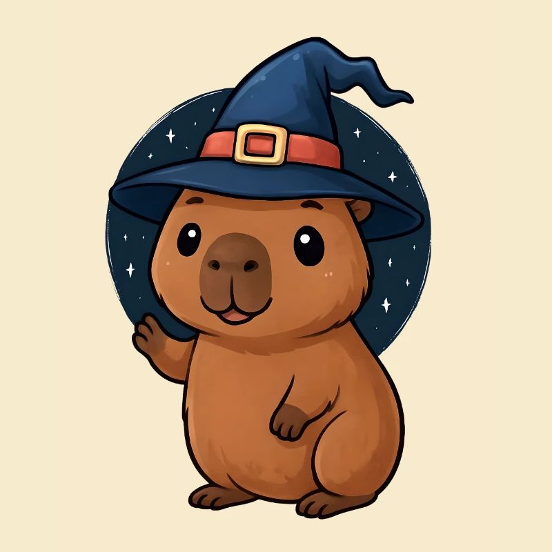 Halloween Capybara Wizard Costume Gift