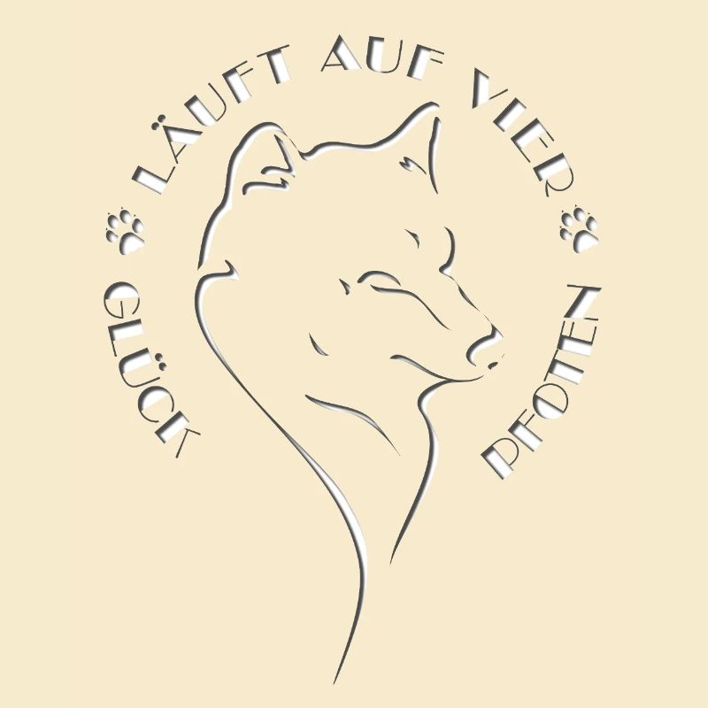 Silhouette de chien élégante avec message