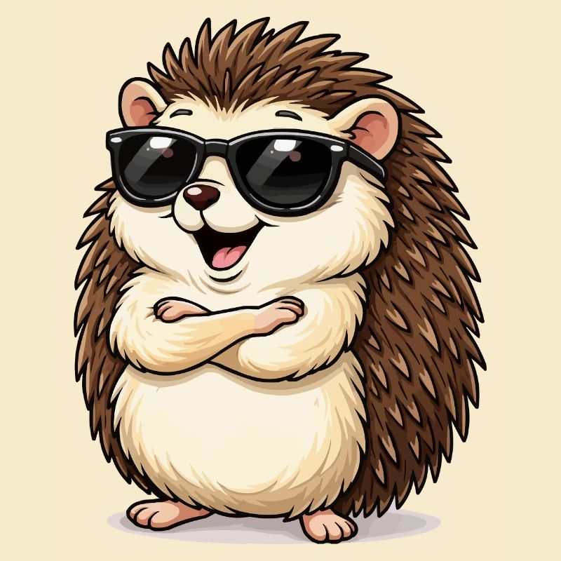Igel mit Sonnenbrille