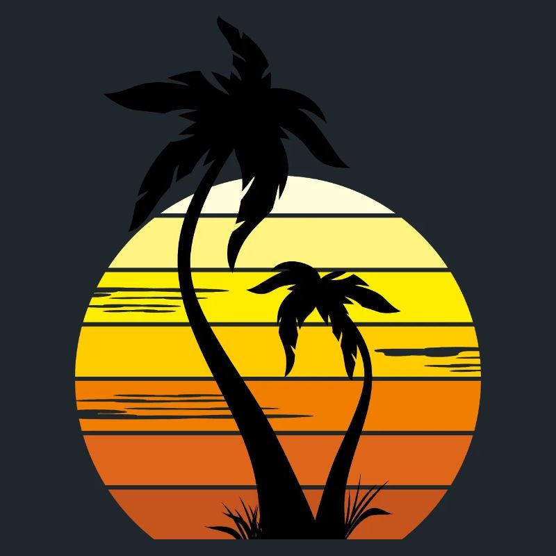 Palm trees at sunset