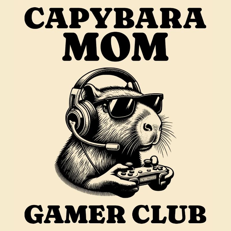 Capybara Joueuse Capybara Maman Gameuse