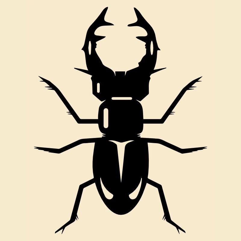 stilisierter Hirschkäfer mit prächtigen Geweih