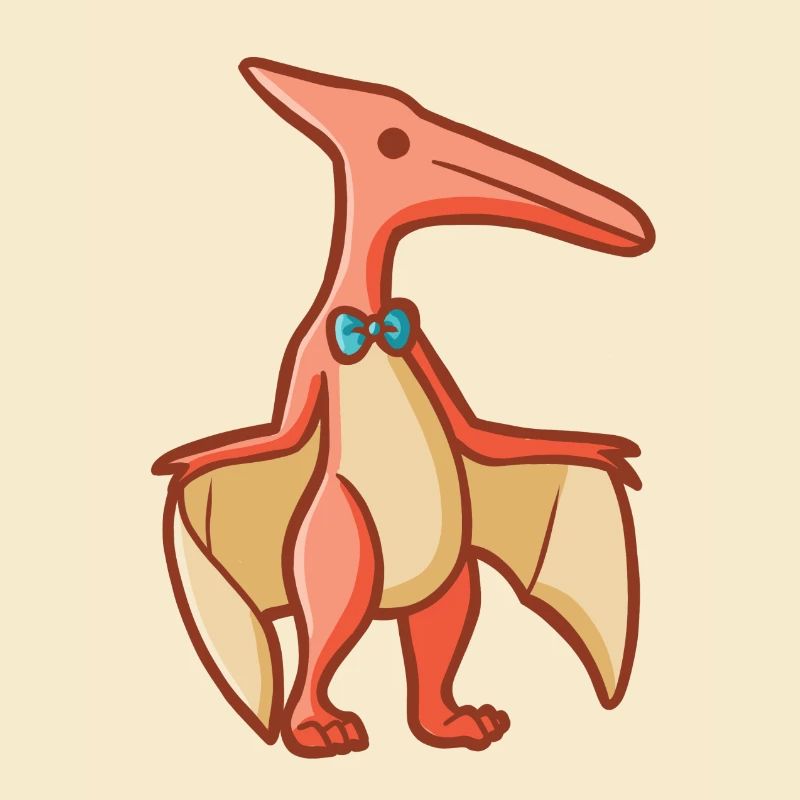 Hugadino ptérodactyle, dino, mignon dinosaure