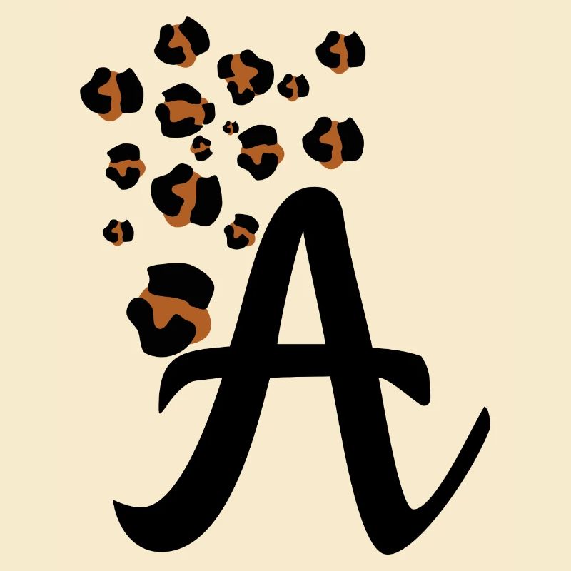 Leopard print letter