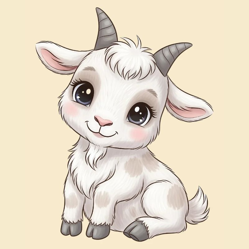 Goat in the moonlight