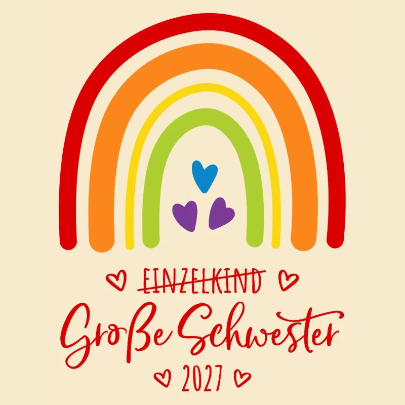 Große Schwester 2027 Boho Regenbogen