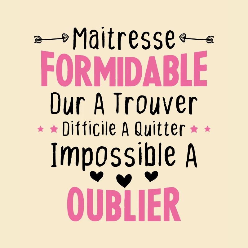 Maîtresse formidable cadeau Maîtresse d'école