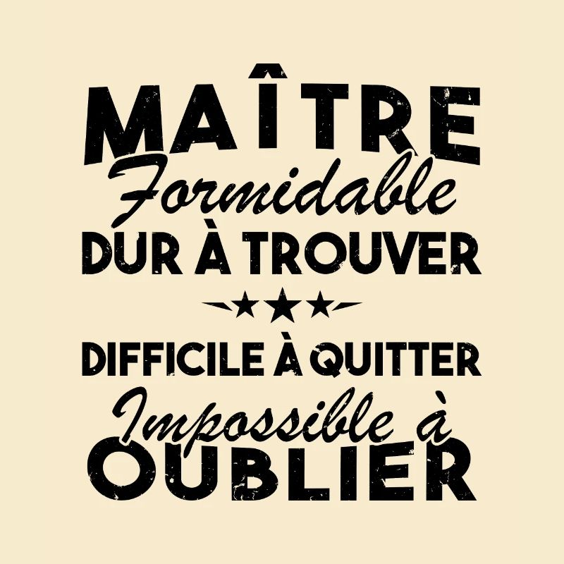 Maître formidable, Cadeau Maître école