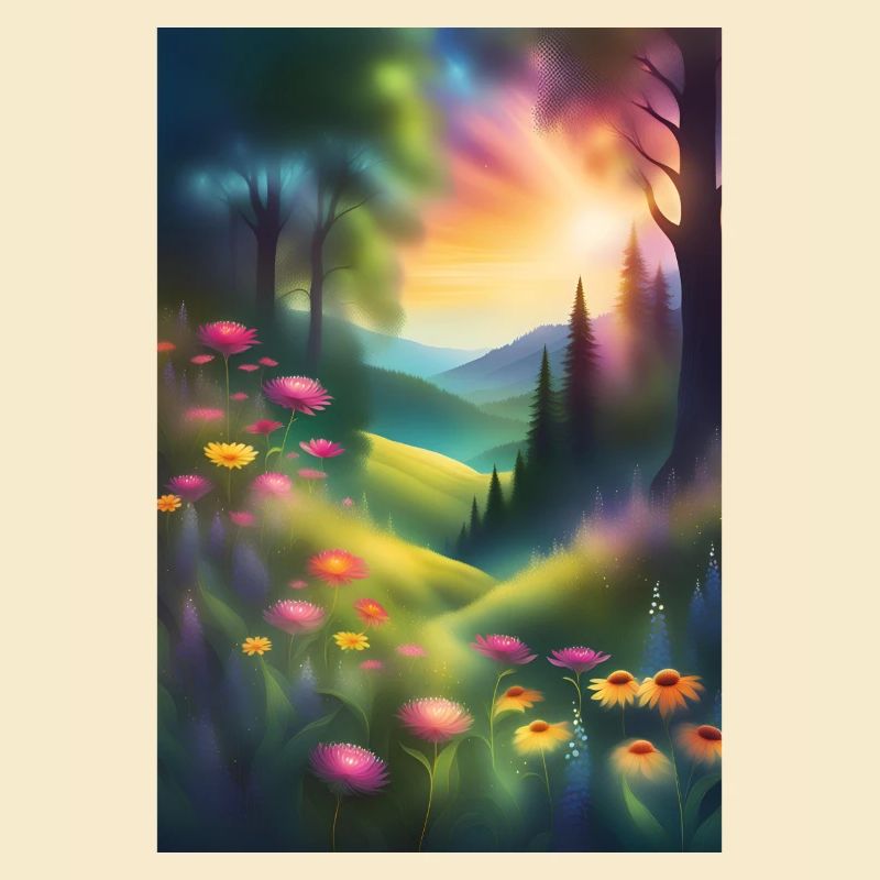 Magnifique conception graphique de forêt