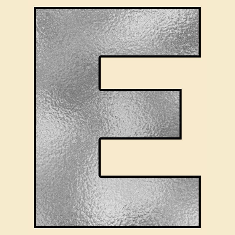 Buchstabe E Silber