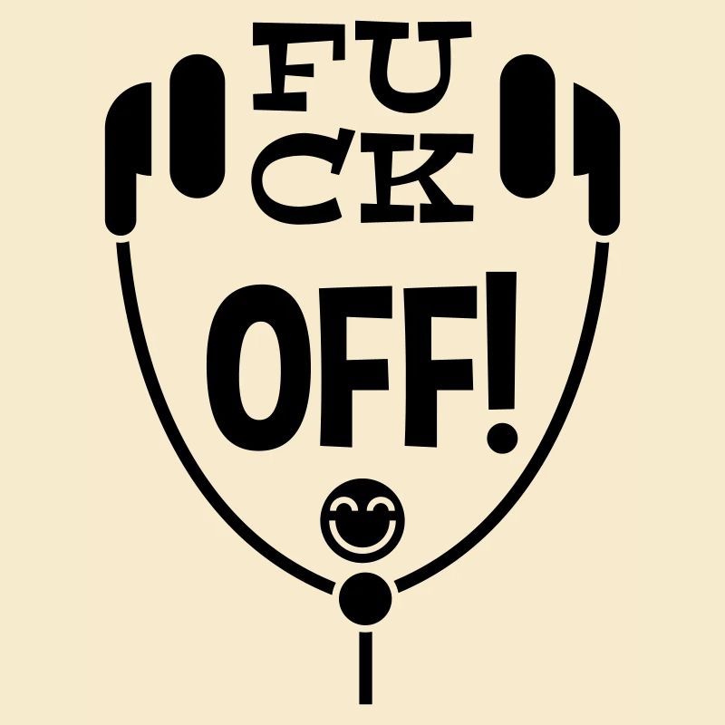 Humorous Headphone Artwork Featuring Unique Text a