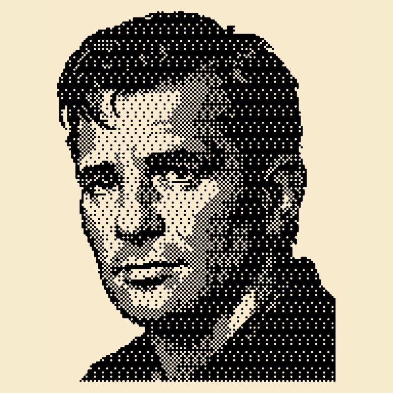Jack Kerouac Halftone Portrait
