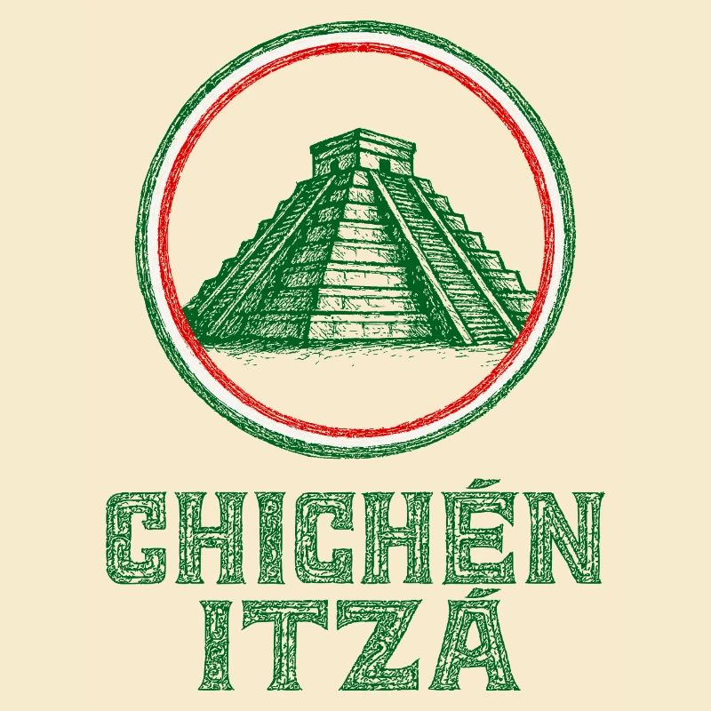 Drapeau du temple de Chichen Itza Mexique