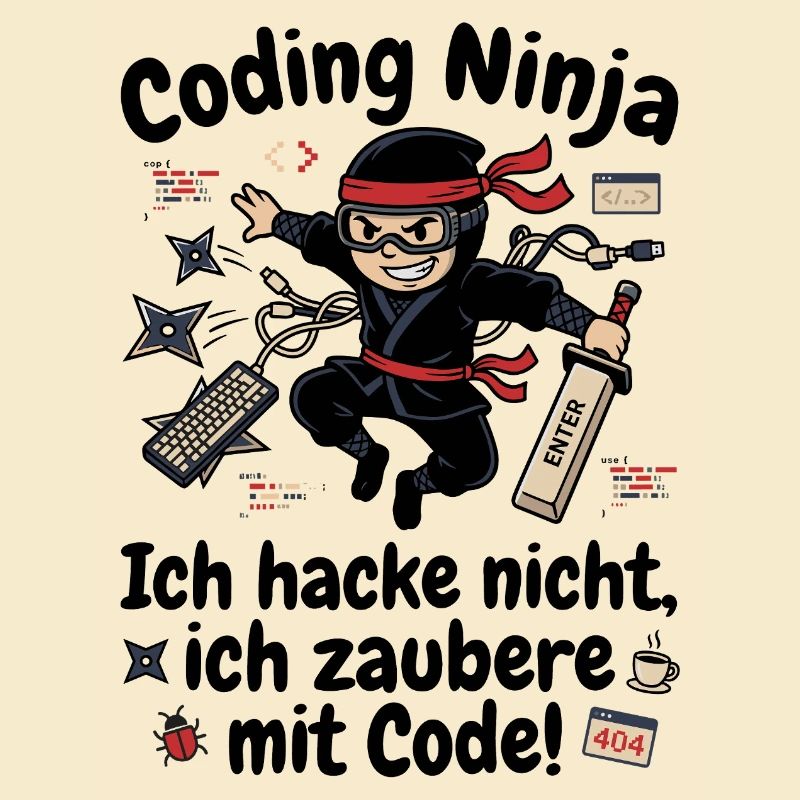 Coder Ninja Programmierer Humor