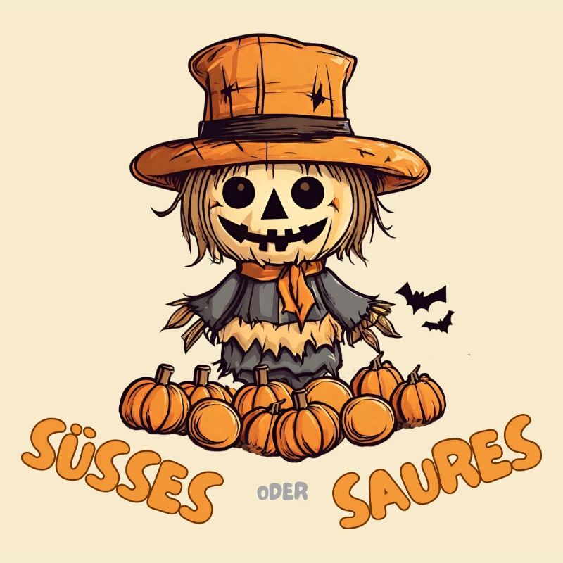 Süßes oder Saueres Halloween Vogelscheuche