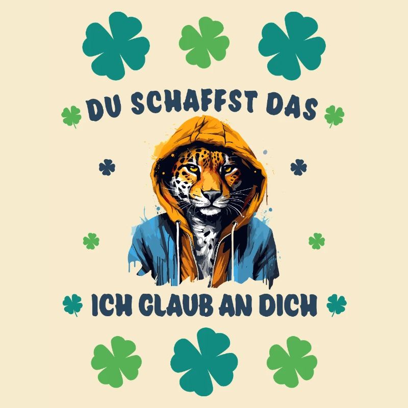 Du schaffst das! Cooler Leopard Glücksbringer
