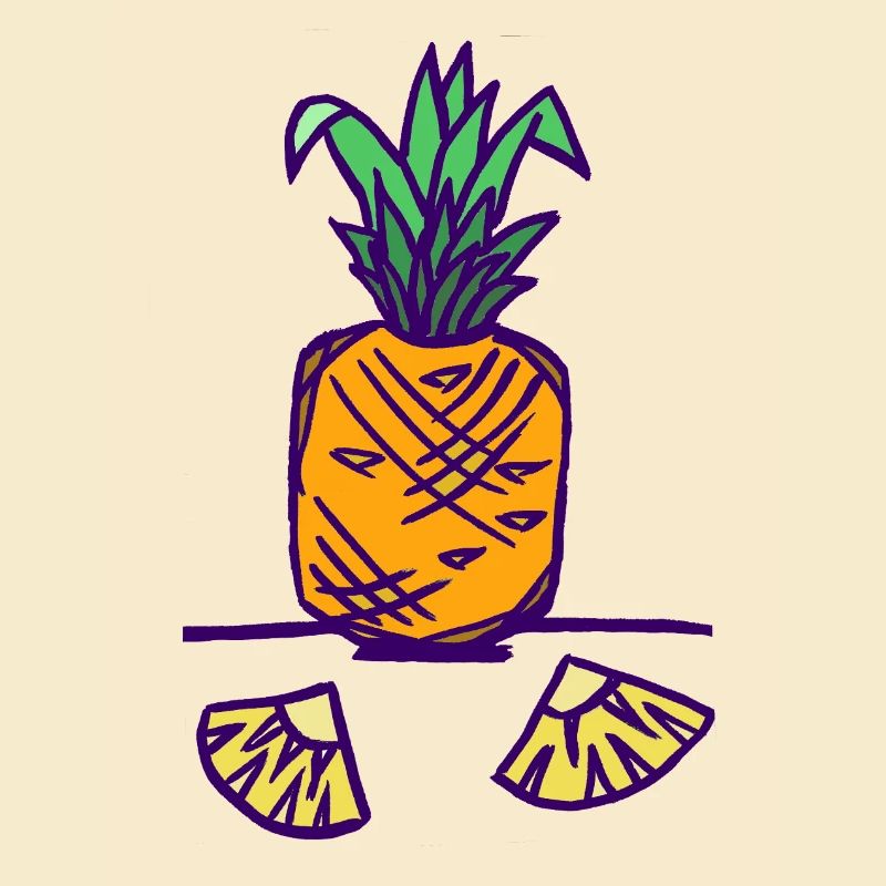 Ananas mit Scheiben