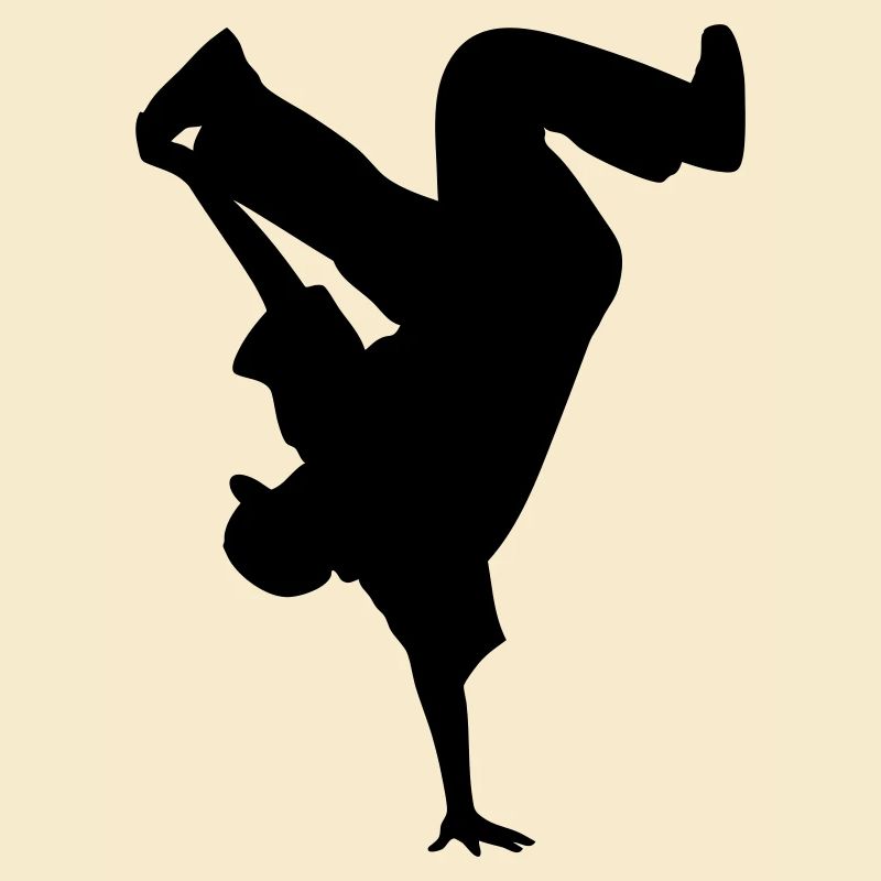 B-Boy Silhouette – Breakdance Power Move Équilibre sur les mains