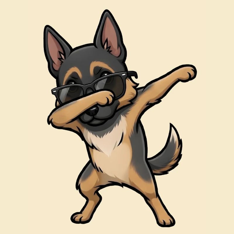 Dabbing Deutscher Schäferhund
