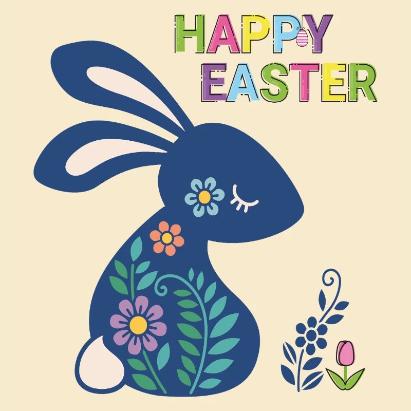 Lapin de Pâques Joyeuses Pâques
