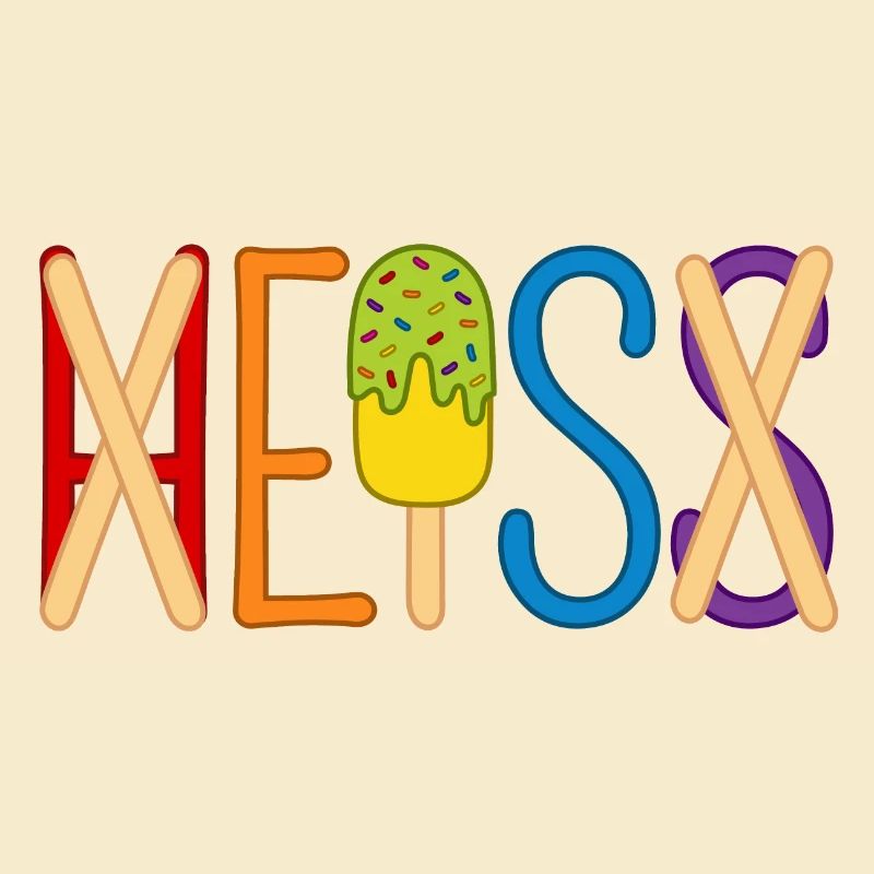 H EIS S - Eis essen - heiß - Sommer - Hitze - Eis