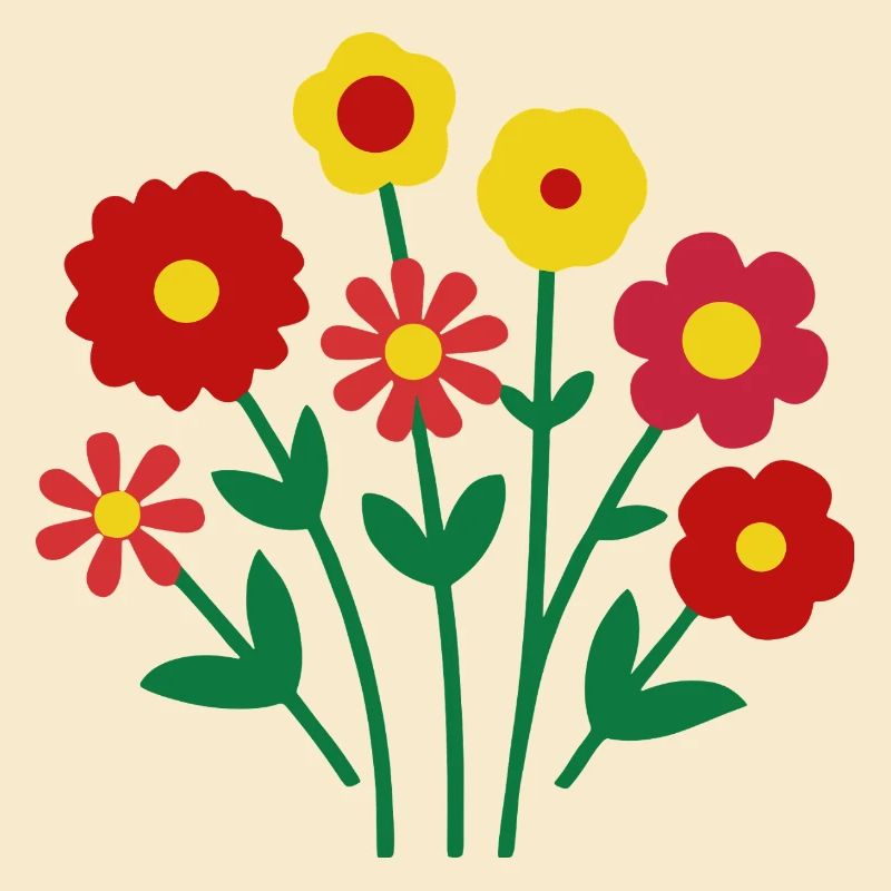 Fleurs colorées - Conception de fleurs joyeuses