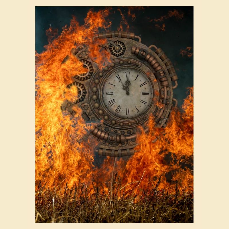 Fiery clock.