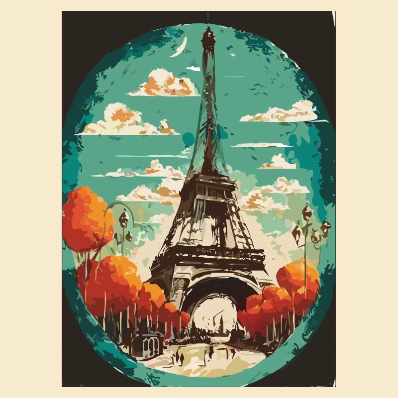 Tour Eiffel au centre