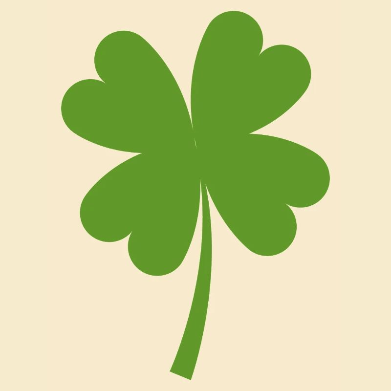 Solid four-leaf clover