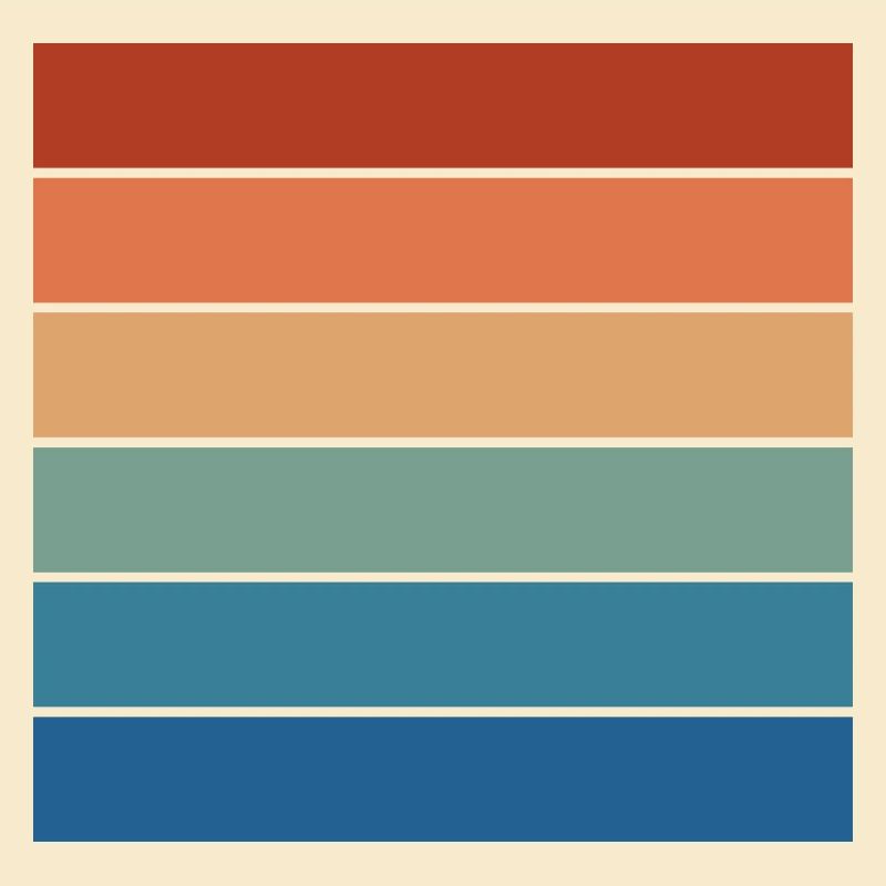 Retro Rainbow Rectangle Background Motif