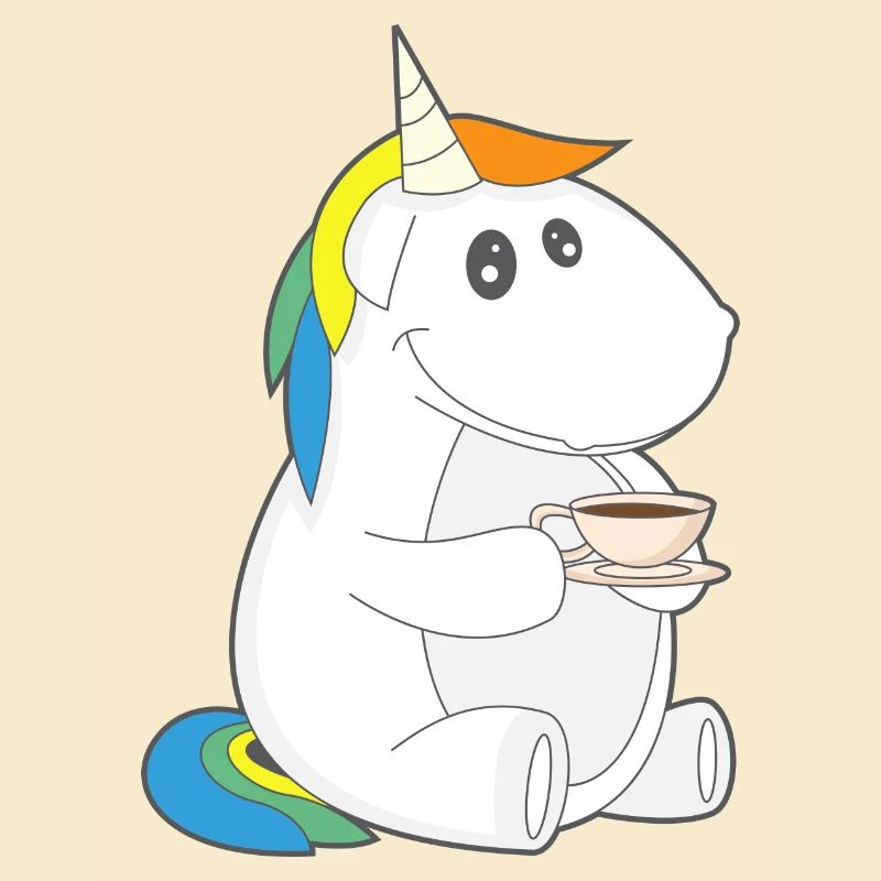 Unicorn coffee drink chill relaxing gift