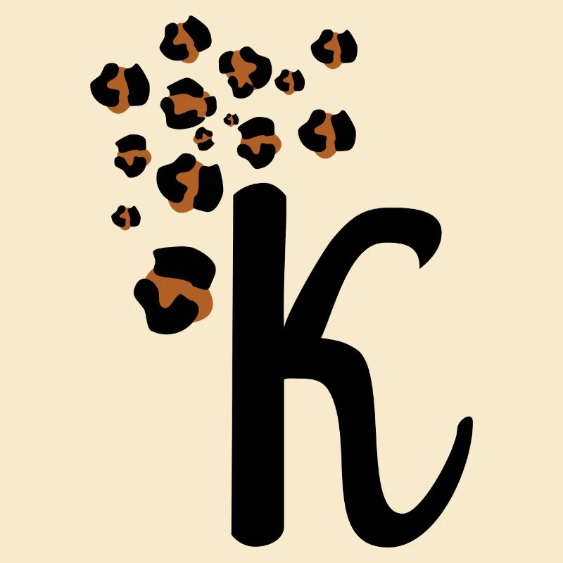 Letter k leopard patterns