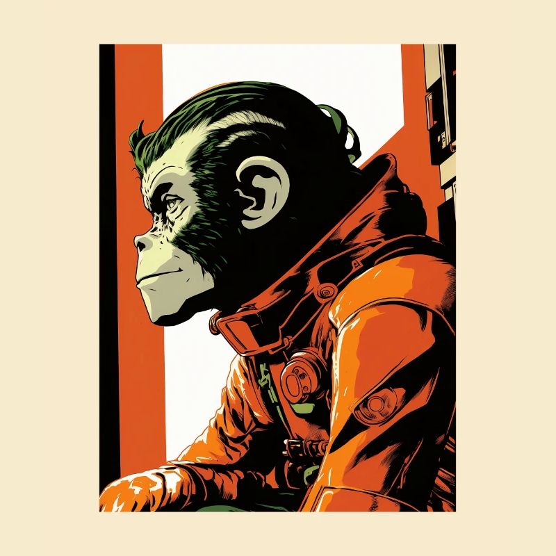 Monkey Astronaut Pop Art