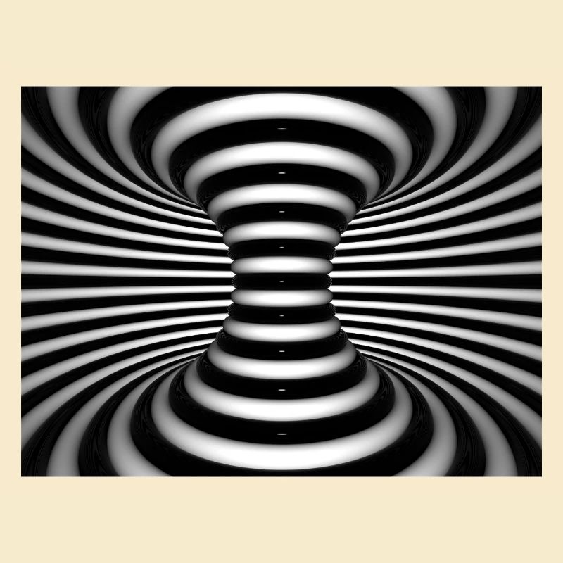 Vortex noir et blanc en spirale