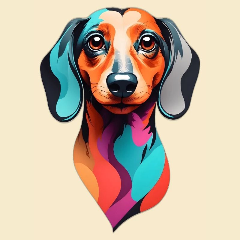 Teckel coloré