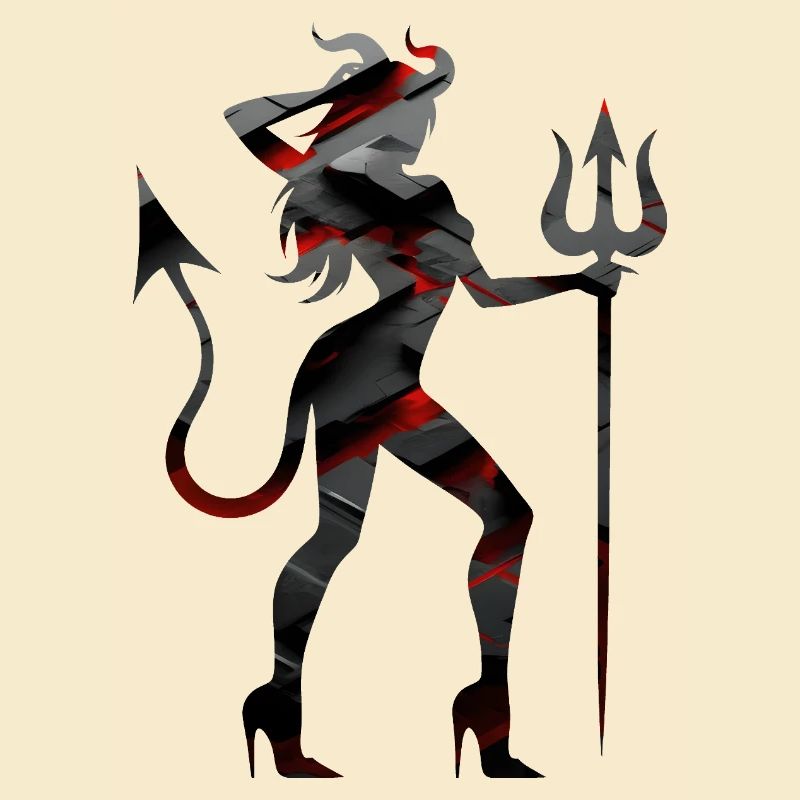 Fearless Demon Hunter Silhouette Design