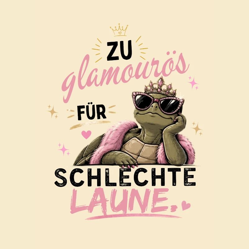 Glamouröse Schildkröte mit Krone