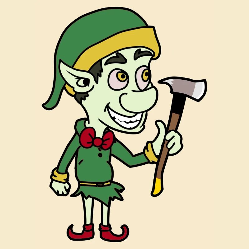Lumberjack Wood Trees Troll Elves Dwarf Axe